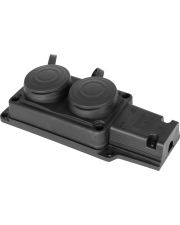 Каучуковая двойная колодка E.Next e.socket.rubber.029.2.16 16А с заземлением и защитной крышкой (s9100026)
