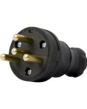 Четырехполюсная каучуковая переносная силовая вилка E.Next e.plug.rubber.030.25 25А (s9100028)