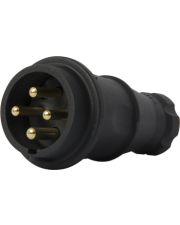 Четырехполюсная каучуковая переносная силовая вилка E.Next e.plug.rubber.060.16 16А (s9100035)