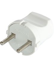 Електрична вилка E.Next e.plug.001.10 10А без заземлення біла (s9100001)