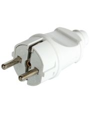 Пряма вилка E.Next e.plug.straight.003.16 16А із заземленням біла (s9100002)