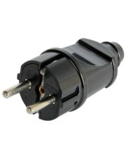 Пряма вилка E.Next e.plug.straight.004.16 16А із заземленням чорна (s9100003)