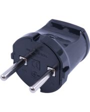 Вилка E.Next e.plug.002.10 10А без заземлення чорна (s9100045)