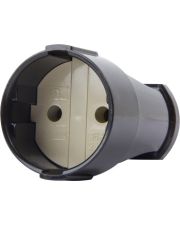 Штепсельное гнездо E.Next e.socket.001.10.black 10А без заземления черная (p017002)