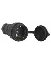 Каучуковая переносная розетка E.Next e.socket.rubber.029.16 16А с заземлением и защитной крышкой (s9100024)
