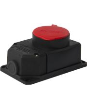 Каучуковая стационарная розетка E.Next e.socket.rubber.062.16 16А с защитной крышкой (s9100037)