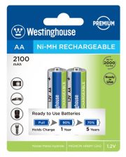 Аккумулятор Westinghouse NH-AA2100ARBP2. Ni-Mh 2100 АА/R6 2шт в блистере