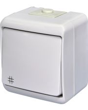 Выключатель перекрестный Eti Hermetics VHE-6L IP54 с подсветкой белый (4668012)