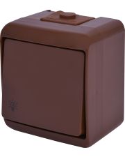Кнопка свет Eti Hermetics VHE-5-KR IP54 коричневая (4668044)