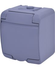 Розетка одномісна Eti Hermetics RHE-1s-SR із з/к IP54 сіра (4668070)