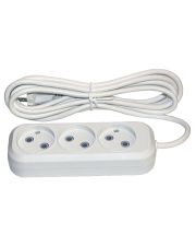 Трехместный удлинитель Elcor 10А 250В 2,5кВт 3м без з/з (420030)