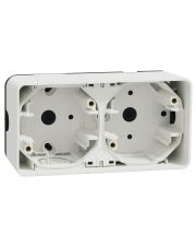 Накладний горизонтальний блок підрозетників Schneider Electric MUR39914 IP55 (білий)