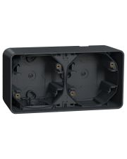 Накладний горизонтальний блок підрозетників Schneider Electric MUR37914 IP55 (антрацит)