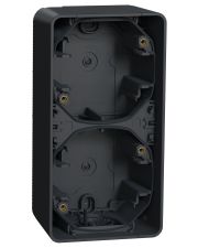 Накладний вертикальний блок підрозетників Schneider Electric MUR37912 IP55 (антрацит)