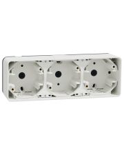 Накладний блок підрозетників на 3 місця Schneider Electric MUR39913 IP55 (білий)