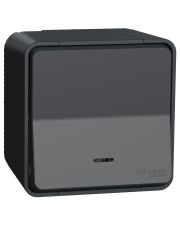Накладной кнопочный выключатель Schneider Electric MUR35028 с подсветкой IP55 (черный)