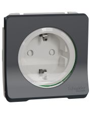 Розетка Schneider Electric MUR36134 с з/к и шторками IP55 (черный)