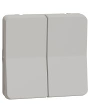 Проходной 2-клавишный переключатель Schneider Electric MUR39022 (сх.6+6) IP55 (белый)