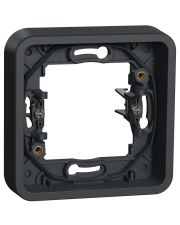 Одноместная рамка Schneider Electric MUR34108 с зажимами IP55 (черный)