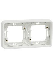 Горизонтальная 2-постовая рамка Schneider Electric MUR39101 IP55 (белая)