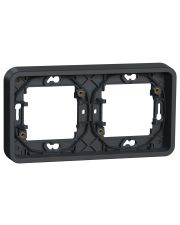 Горизонтальная 2-постовая рамка Schneider Electric MUR34101 IP55 (черный)
