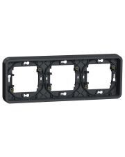 Горизонтальная 3-постовая рамка Schneider Electric MUR34109 IP55 (черный)