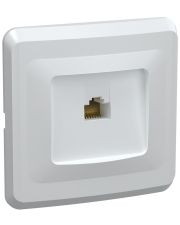 Одномісна RJ-45 розетка IEK РК10-ВБ "Вега" Cat5e біла (EKV15-K01-DM)
