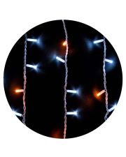 Белая уличная LED гирлянда Delux EN ICICLE 108LED (90015177) 2x1м 27 мигающих желтых диодов IP44