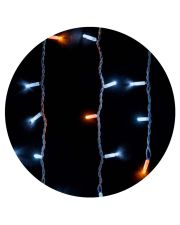 Белая уличная LED гирлянда Delux EN ICICLE 75LED (90015181) 2x0,7м 18 мигающих желтых диодов IP44