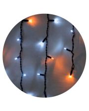 Уличная LED гирлянда Delux EN ICICLE 75LED (90015182) 2x0,7м 18 мигающих желтых диодов IP44 черный шнур
