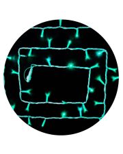 Белая уличная светодиодная гирлянда Delux EN STRING 100LED (90016598) 10м (2х5м) IP44 (зеленый свет)