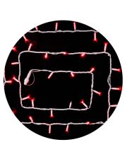 Белая уличная светодиодная гирлянда Delux EN STRING 100LED (90016600) 10м (2х5м) IP44 (красный свет)