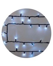 Уличная LED гирлянда Delux EN STRING 100LED (90012966) 10м (2х5м) 20 мигающих диодов IP44 (белый свет) черный шнур