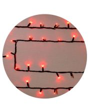Уличная LED гирлянда Delux EN STRING 100LED (90012971) 10м (2х5м) 20 мигающих диодов IP44 (красный свет) черный шнур