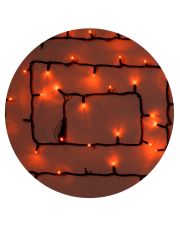 LED гирлянда Delux EN STRING 100LED (90015261) 10м (2х5м) 20 мигающих диодов IP44 (янтарный свет) черный шнур