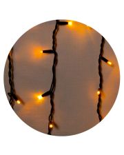 Уличная LED гирлянда Delux EN ICICLE 75LED (90012954) 2x0,7м 18 мигающих диодов IP44 (желтый свет) черный шнур