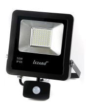 Алюмінієвий LED прожектор Lezard (PAL6550S) 50Вт 6500K 4000Лм IP65 з датчиком руху