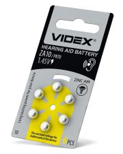 Повітряно-цинкова батарея Videx ZA10 (PR70) (ZA10 (PR70) B6) 6 шт