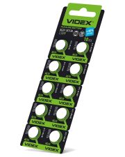 Часовая батарейка Videx AG10/LR1130 (AG10/10B/1.5V) 10 шт