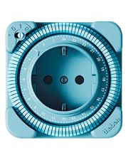 Электромеханический розеточный таймер Theben Timer 26 230В 16А с шагом 15 мин IP20 (голубой)