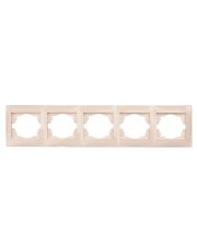 Горизонтальная 5-местная рамка Elcor Emily 9215 (211565) крем