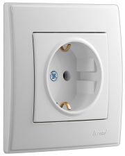 Розетка Lezard «Lesya» 705-0202-124B с защитой от детей (белая)