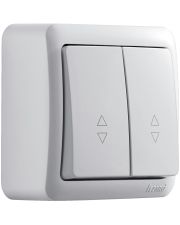 Двойной проходной выключатель Lezard «Viola» 751-0200-106 (белый)