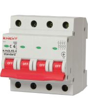 Модульный автоматический выключатель E.Next e.mcb.stand.45.4.C6 4р 6А C (s002060)