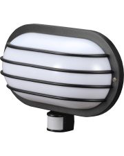 Настінний світильник E.Next e.sensor.lum.69.e27.black(чорний) з датчиком руху 180° IP44 чорний (s061027)