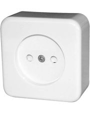 Одинарная розетка E.Next e.touch.1221.w.blister для наружного монтажа белая (p043007)