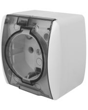 Одинарная розетка E.Next e.aqua.1231.grtз с/к IP54 крышка (s035058)