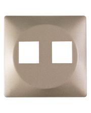 Панель двойной розетки E.Next e.lux.16121L.pn.nickel RJ12+RJ45 никель (ins0040031)