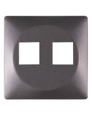 Панель двойной розетки E.Next e.lux.16121L.pn.anthracite RJ12+RJ45 антрацит (ins0040032)