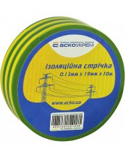 Изоляционная лента Аско-Укрем 0,13x19мм/15м желто-зеленая (A0150020017)